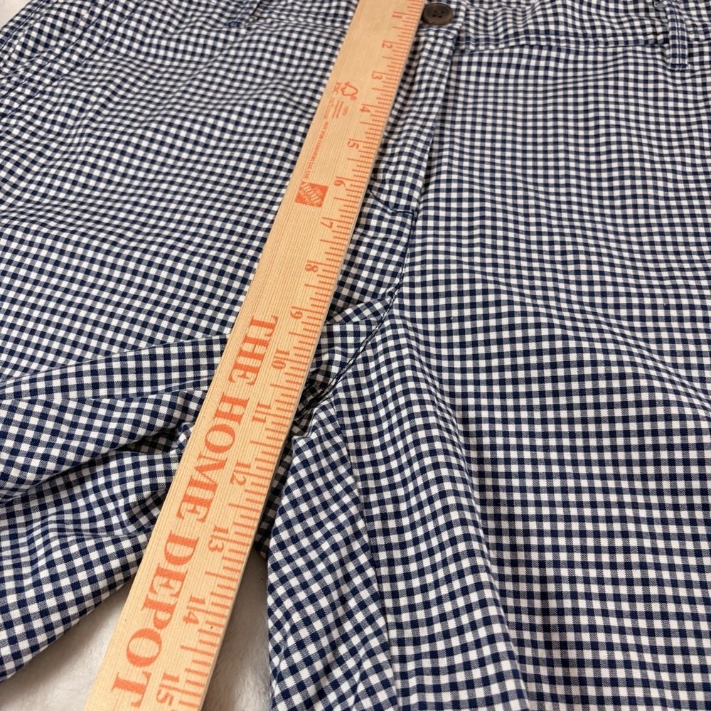 Talbots Blue White Gingham Relaxed Chino Shorts Grandmillennial Hamptons Bermuda - Picture 5 of 7
